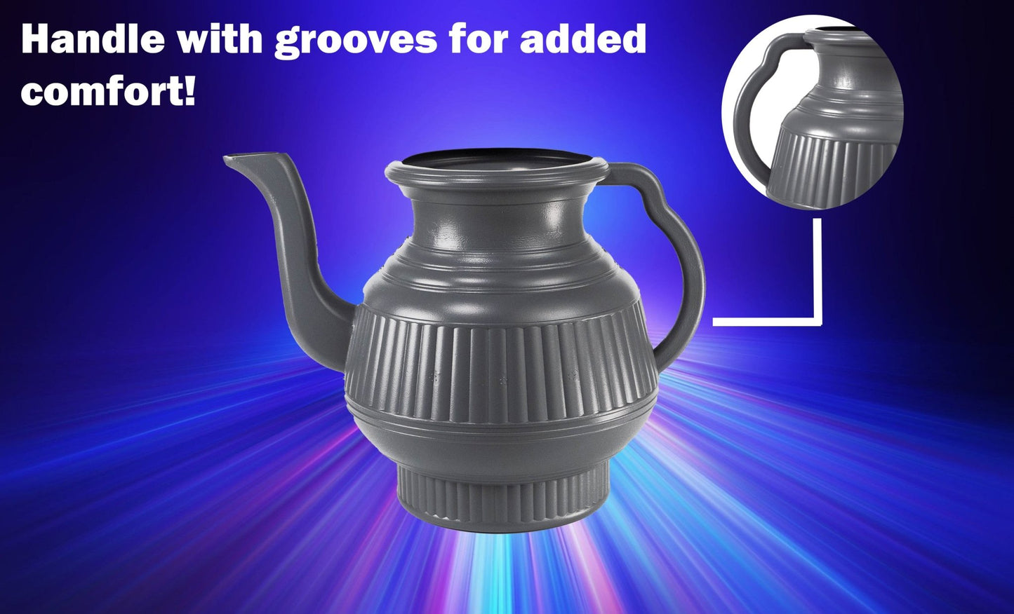 Lota | Bodna | Toilet Wash Jug | 2.25 liters | Plastic (Gray) - Desify