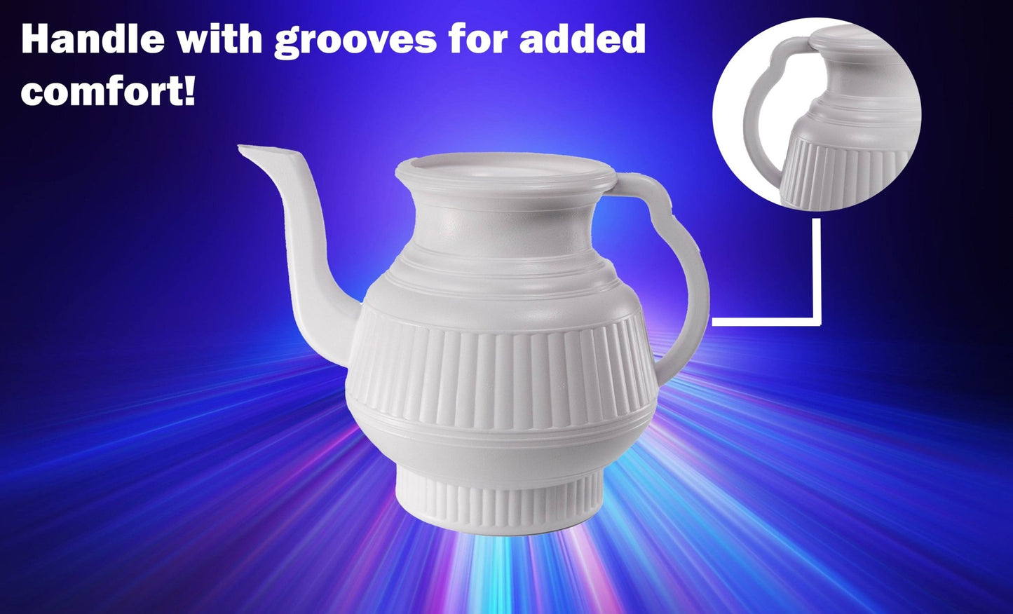 Lota | Bodna | Toilet Wash Jug | 2.25 liters | Plastic (White) - Desify