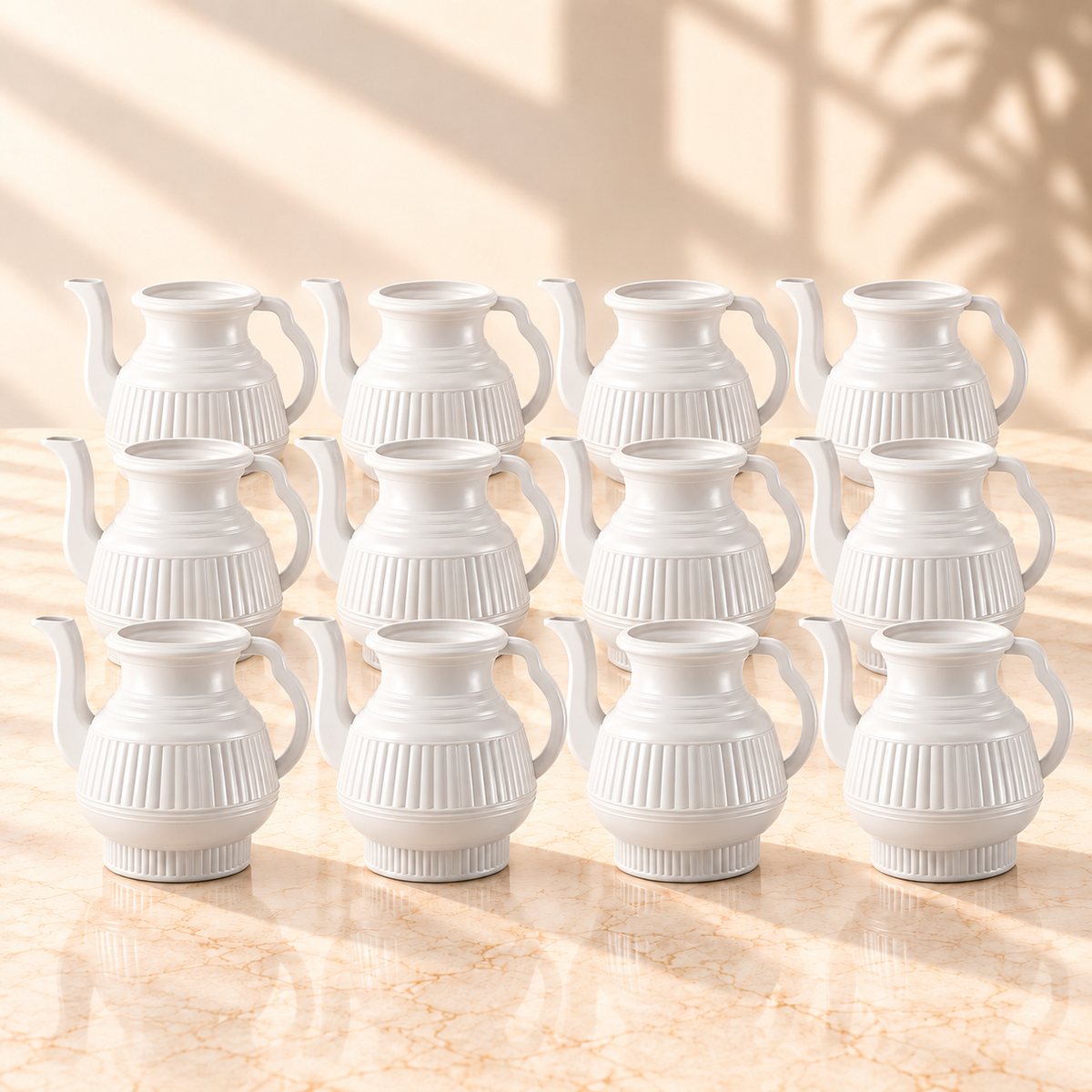 Bulk pack of 12 White 2.25L Lota Bodna toilet wash jugs