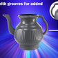 Gray 2.25L Lota and Bodna toilet wash jug showing grooved comfort handle